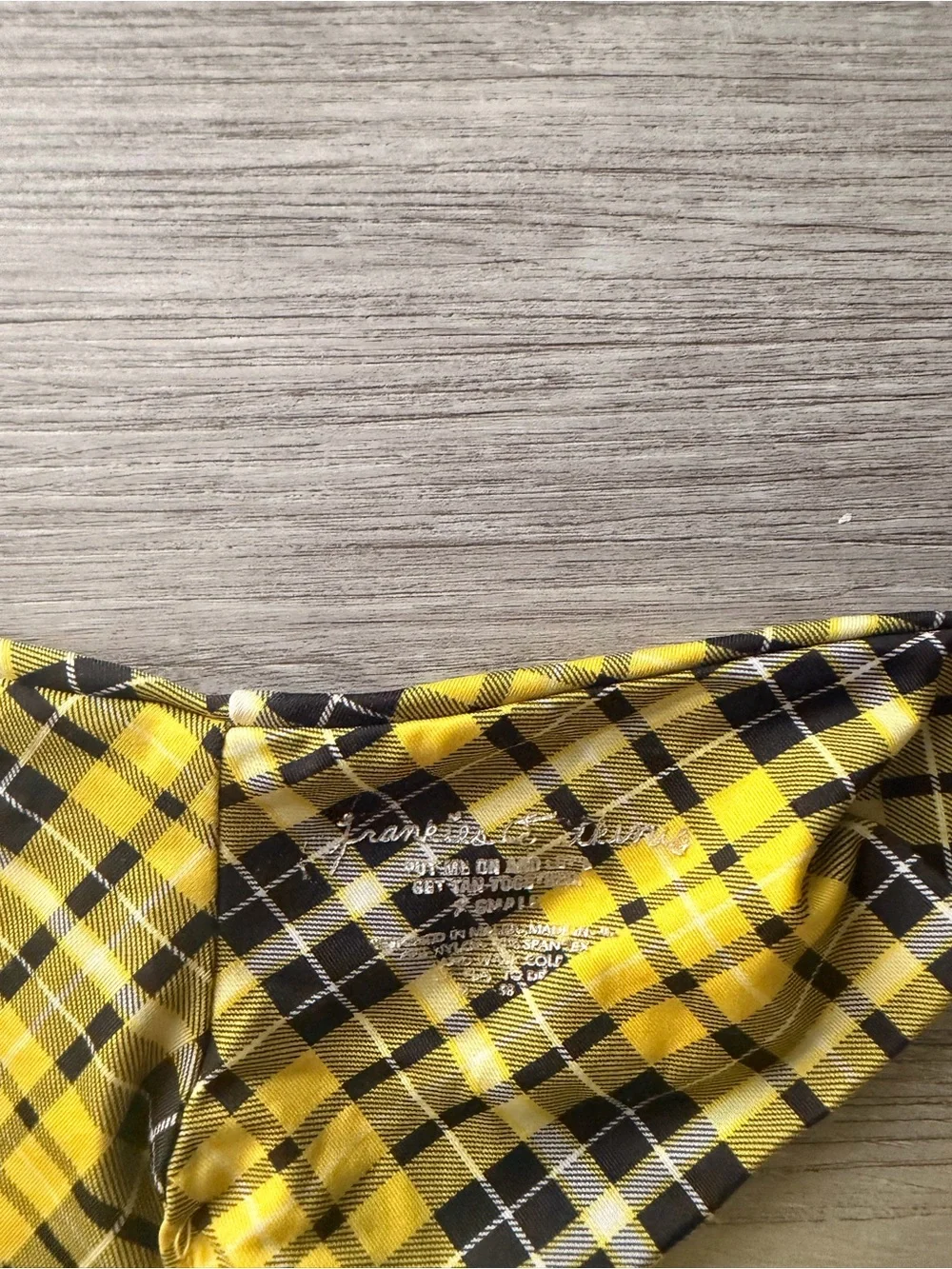 Frankie's Bikinis Yellow Plaid Kids Bottoms